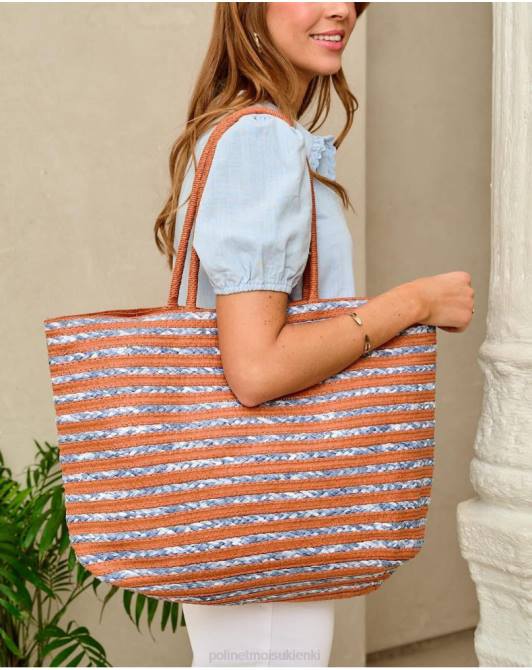 Torba w paski Jera dżinsowaPolin et moi Akcesoria 0TTF397