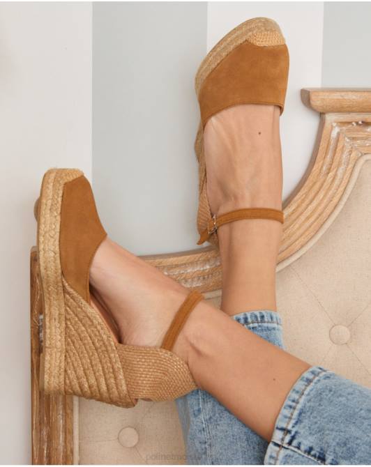 Espadryle na koturnie Fabrizia wielbłądPolin et moi obuwie 0TTF480