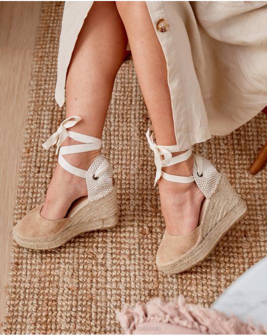 Espadryle z wstążką Liberty Fina wielbłądPolin et moi obuwie 0TTF510
