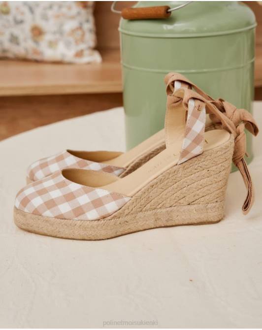 espadryle Vichy Bimba surowyPolin et moi obuwie 0TTF429