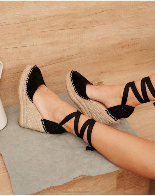 espadryle na platformie Sky czarnyPolin et moi obuwie 0TTF412