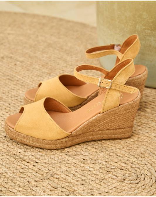 sandały na koturnie Kira ochraPolin et moi obuwie 0TTF491