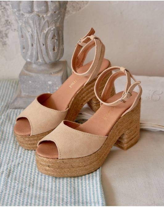 sandały na platformie Arina piasekPolin et moi obuwie 0TTF410