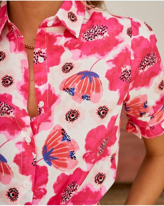 Arlene koszula w kwiaty malinaPolin et moi odzież 0TTF193