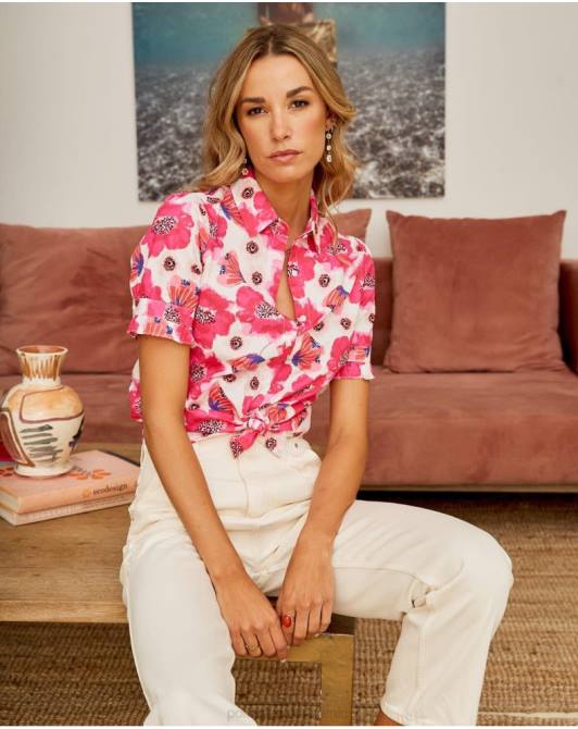 Arlene koszula w kwiaty malinaPolin et moi odzież 0TTF193