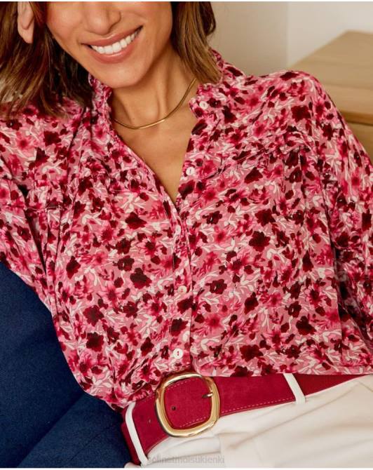 Charlotte w kwiatową koszulę malinaPolin et moi odzież 0TTF195