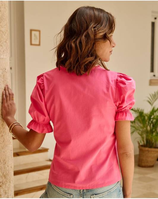 Haftowana bluzka Tamira fuksjaPolin et moi odzież 0TTF198