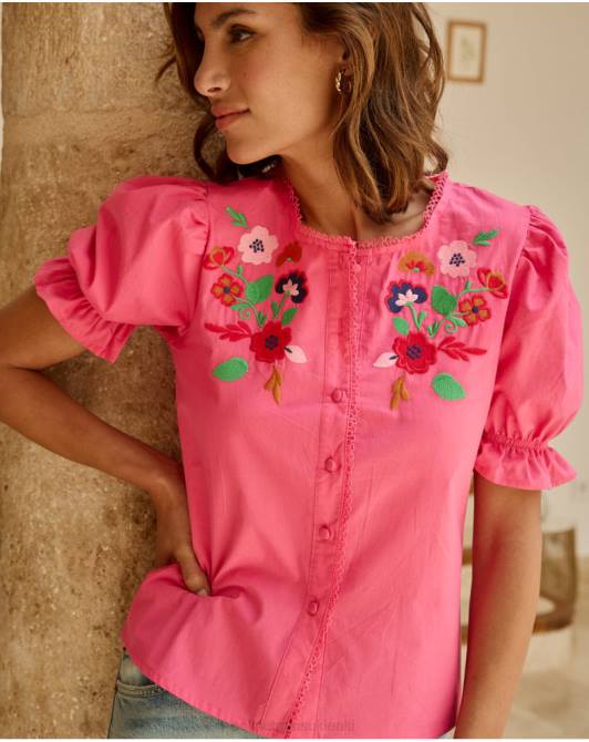 Haftowana bluzka Tamira fuksjaPolin et moi odzież 0TTF198