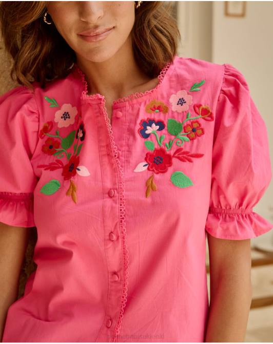 Haftowana bluzka Tamira fuksjaPolin et moi odzież 0TTF198