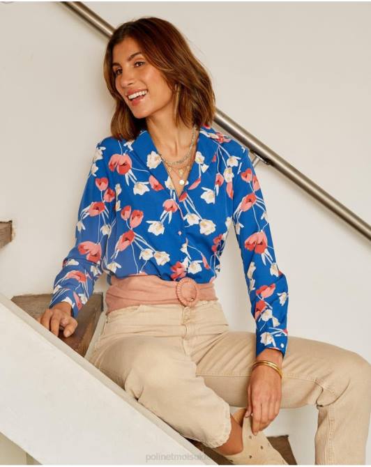 Koszula tulipanowa Talia klein niebieskiPolin et moi odzież 0TTF224