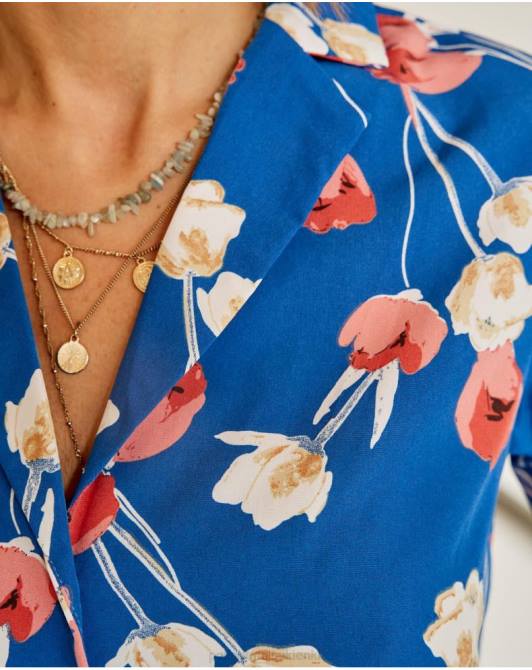 Koszula tulipanowa Talia klein niebieskiPolin et moi odzież 0TTF224