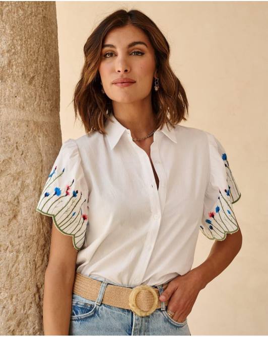 Koszula wzburzona Amira białyPolin et moi odzież 0TTF181