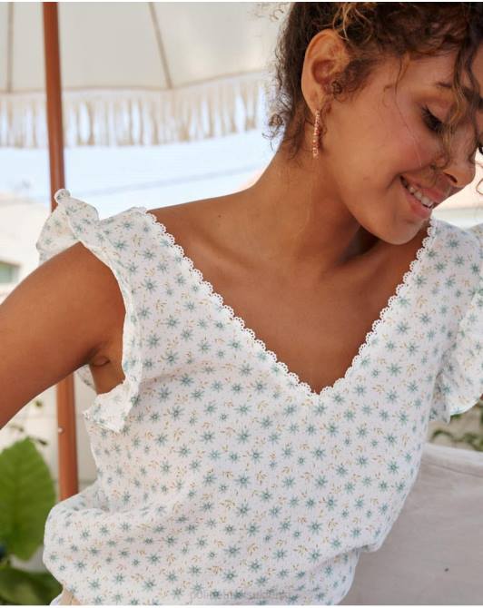 bawełniana bluzka covadonga woda zielonaPolin et moi odzież 0TTF155