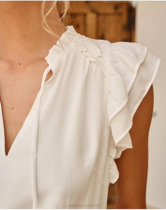 bluzka marszczona April białyPolin et moi odzież 0TTF173