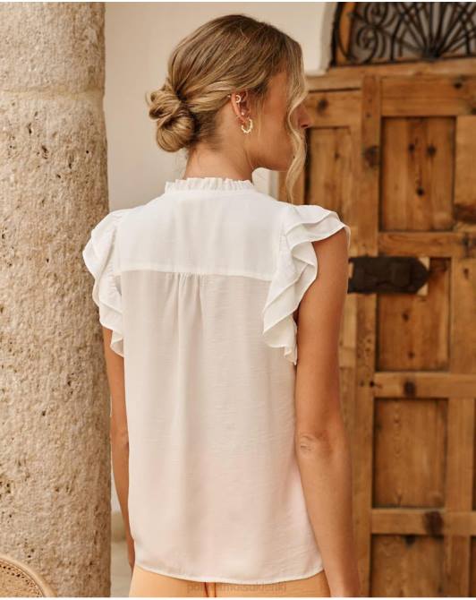 bluzka marszczona April białyPolin et moi odzież 0TTF173