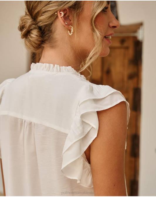 bluzka marszczona April białyPolin et moi odzież 0TTF173
