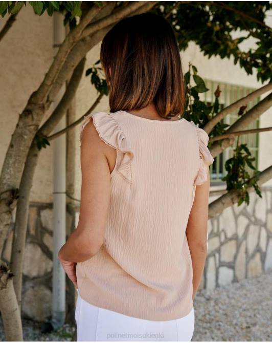 bluzka marszczona Rosalinda beżowyPolin et moi odzież 0TTF187