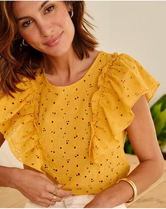 bluzka marszczona ochraPolin et moi odzież 0TTF213