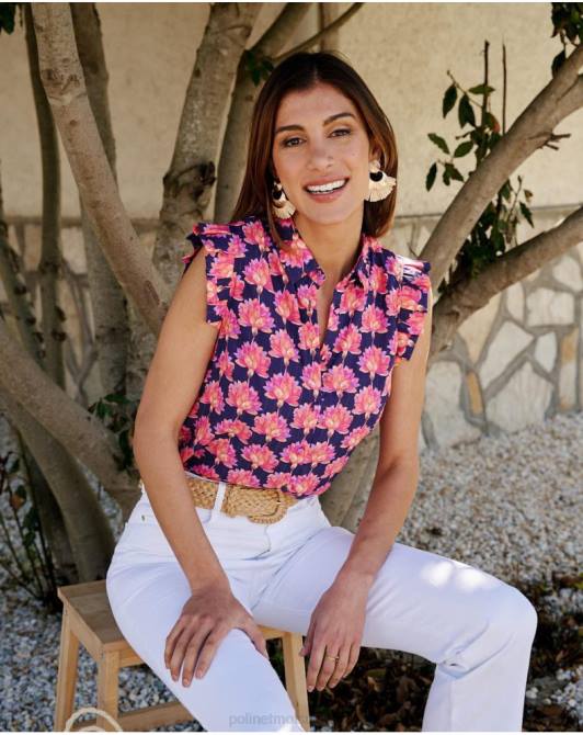 bluzka w kwiaty Julia lawendaPolin et moi odzież 0TTF191