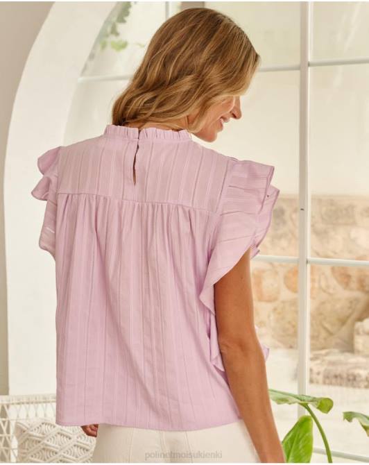 bluzka z falbaną saroa liliowyPolin et moi odzież 0TTF170