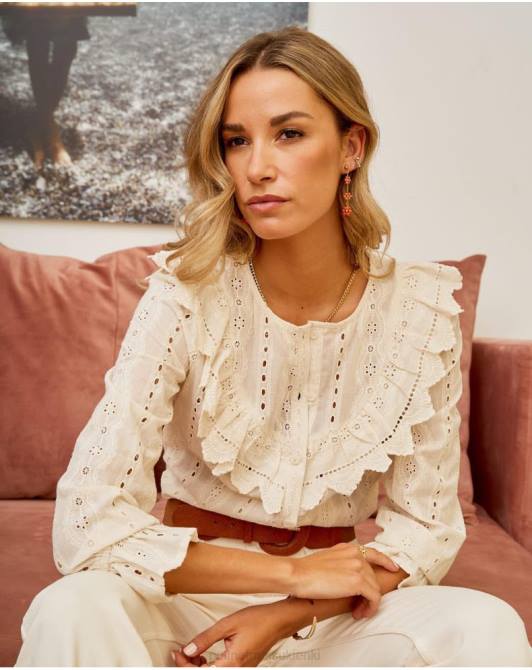 haftowana koszula Lia surowyPolin et moi odzież 0TTF208