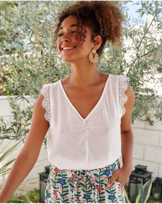 koronkowa bluzka Mery białyPolin et moi odzież 0TTF153