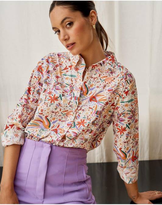 koszula w kwiaty galatea PomarańczowyPolin et moi odzież 0TTF206