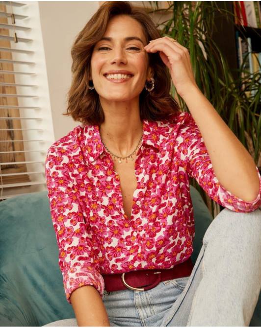 koszula z połyskiem aixa malinaPolin et moi odzież 0TTF210