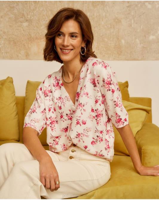 Kardigan Famara w kwiaty RóżaPolin et moi odzież 0TTF352