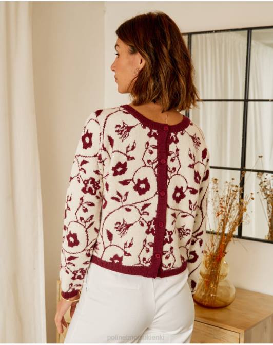 Kardigan z nadrukiem Sofia surowyPolin et moi odzież 0TTF357