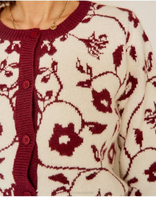 Kardigan z nadrukiem Sofia surowyPolin et moi odzież 0TTF357