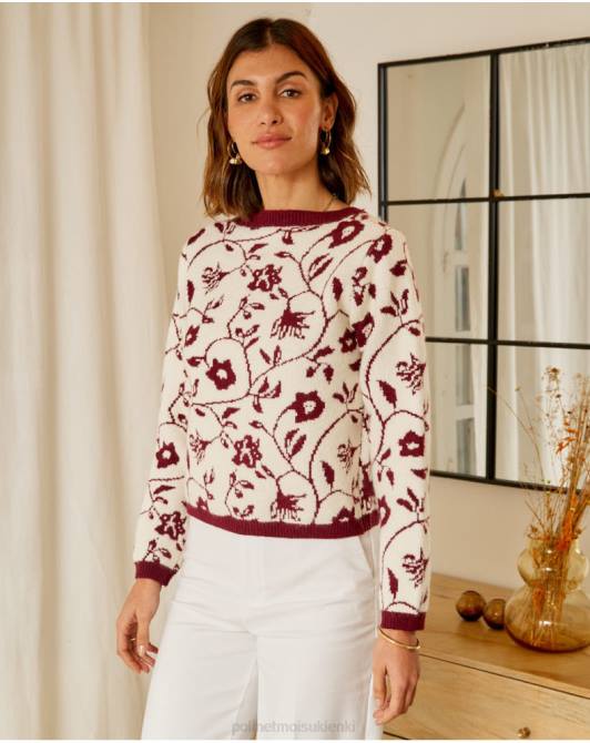 Kardigan z nadrukiem Sofia surowyPolin et moi odzież 0TTF357