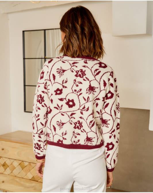 Kardigan z nadrukiem Sofia surowyPolin et moi odzież 0TTF357