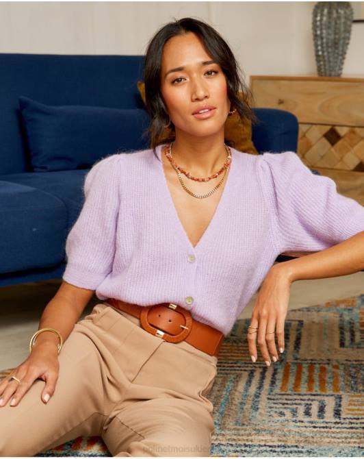 kardigan clarisa point liliowyPolin et moi odzież 0TTF351