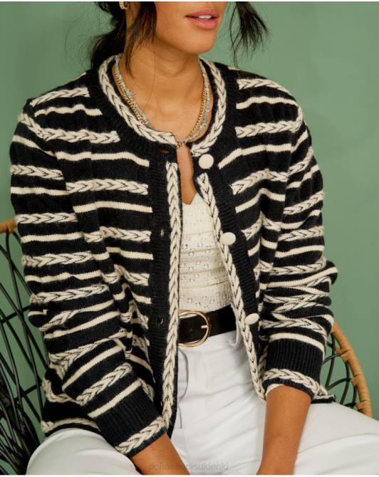 kardigan z kolcami mara czarnyPolin et moi odzież 0TTF359