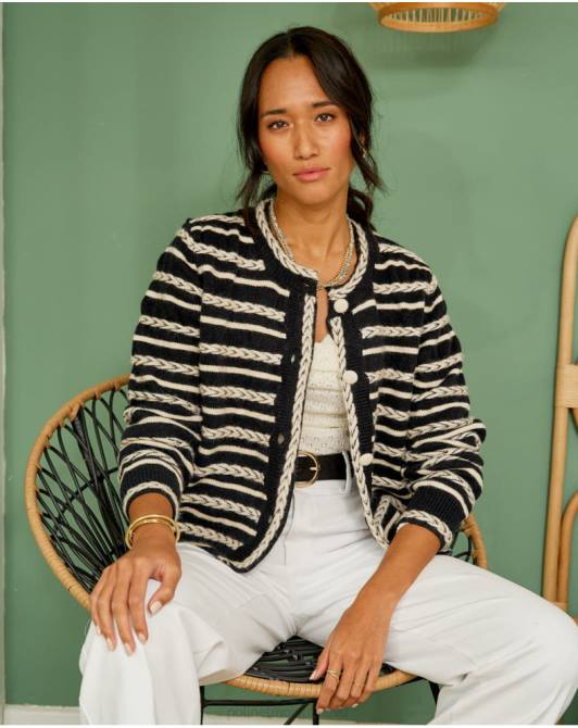 kardigan z kolcami mara czarnyPolin et moi odzież 0TTF359