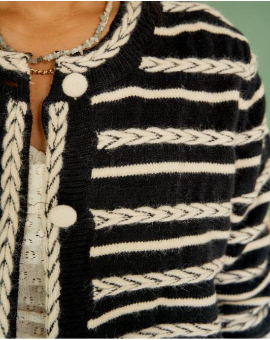 kardigan z kolcami mara czarnyPolin et moi odzież 0TTF359