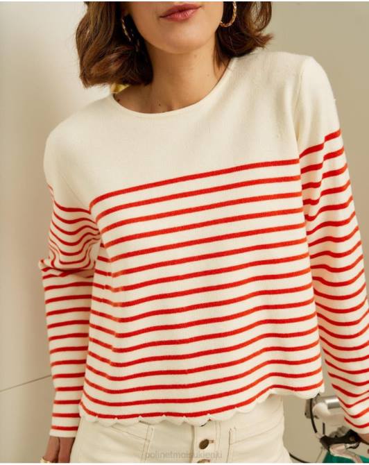 sweter marynarski ane białyPolin et moi odzież 0TTF350