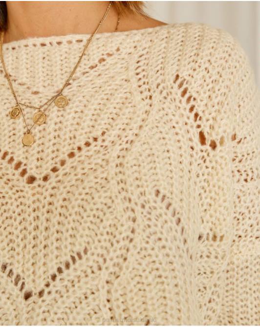 sweter szeroki Priscilla surowyPolin et moi odzież 0TTF354