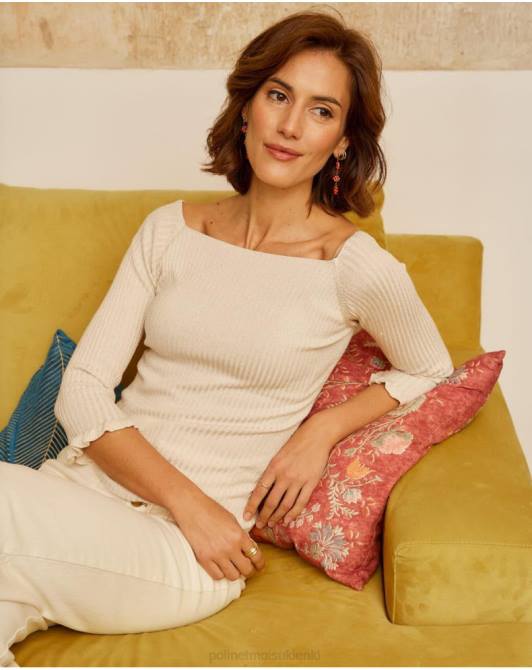 sweterek dobrze wykonany beżowy/kremowyPolin et moi odzież 0TTF342