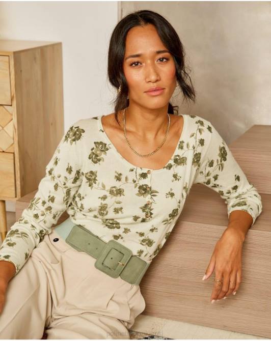 sweterek kwiaty etna KakiPolin et moi odzież 0TTF349