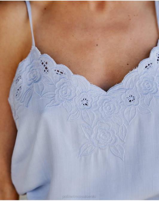 Top z haftem Malala niebiańskiPolin et moi odzież 0TTF264