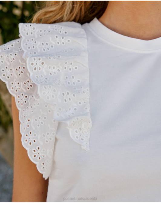 górna marszczona ajmara białyPolin et moi odzież 0TTF266