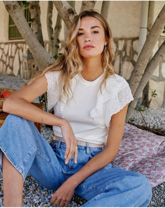 górna marszczona ajmara białyPolin et moi odzież 0TTF266