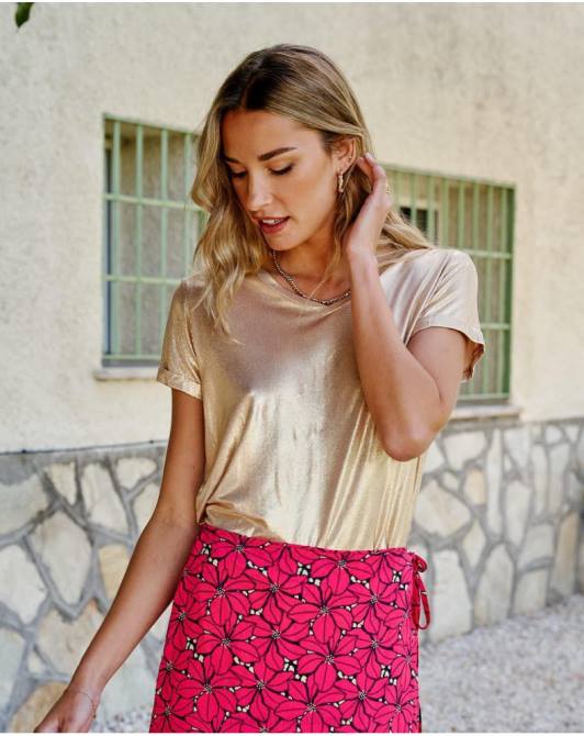 koszulka Brillo Astrid złoto/platynaPolin et moi odzież 0TTF292