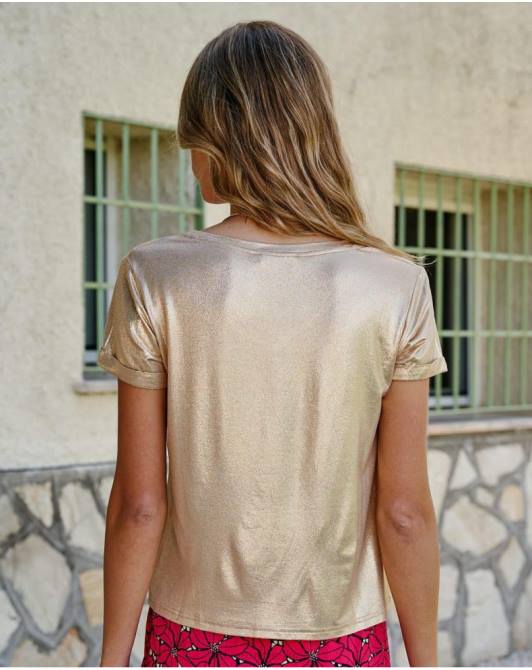 koszulka Brillo Astrid złoto/platynaPolin et moi odzież 0TTF292