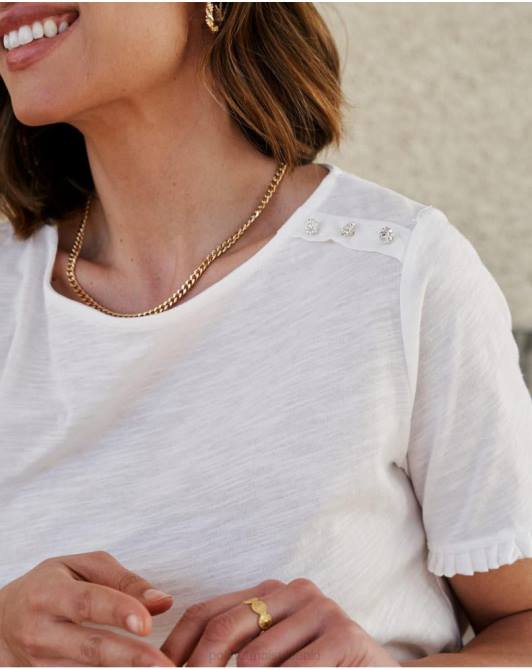 koszulka z węzłem Cher białyPolin et moi odzież 0TTF263