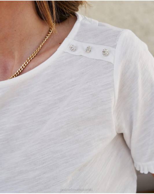 koszulka z węzłem Cher białyPolin et moi odzież 0TTF263