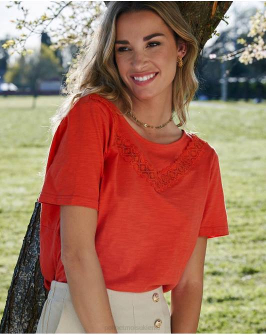 patykowa koszulka koralPolin et moi odzież 0TTF278