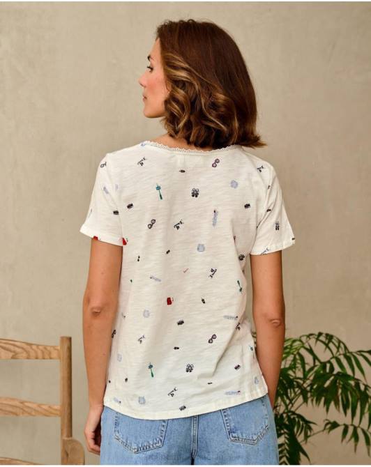 podróżna koszulka Yarina białyPolin et moi odzież 0TTF262